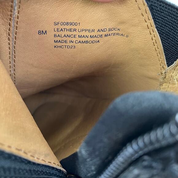 Sofft Sz 8 Alvie Black Leather Ankle Booties Large Buckle Western 90s Grunge - Picture 15 of 16